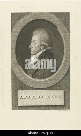 Portrait d'Antoine-Pierre-Joseph-Marie Barnave (1761-1793). Musée : collection privée. Banque D'Images