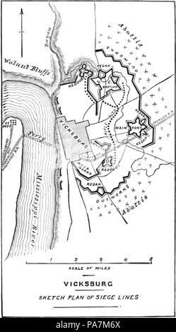 377 Batailles décisives depuis le Waterloo-Vicksburg plan du des lignes de siège Banque D'Images