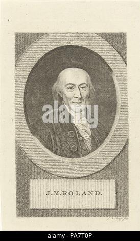 Jean-Marie Roland de la platière (1734-1793). Musée : collection privée. Banque D'Images