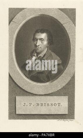 Portrait de Jacques-Pierre Brissot de Warville (1754-1793). Musée : collection privée. Banque D'Images