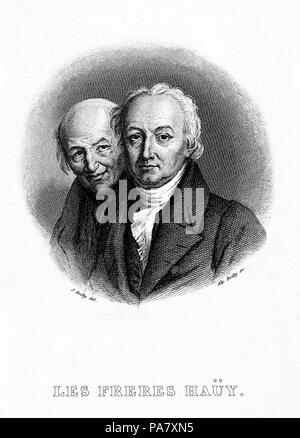 Les frères René-Just HAÜY (1743-1822) et Valentin Haüy (1745-1822). Musée : collection privée. Banque D'Images