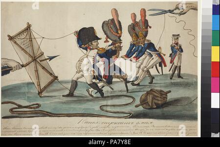 Napoléon Flying Kite. Musée : collection privée. Banque D'Images