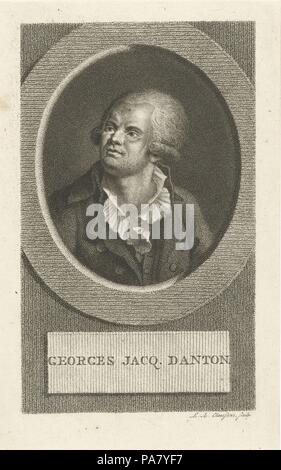 Portrait de Georges Jacques Danton (1759-1794). Musée : collection privée. Banque D'Images