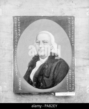 Portrait de Benjamin Franklin. Dimensions : 13 3/8 x 10 7/8 in. (34 x 27,6 cm). Date : 1776-1883. Musée : Metropolitan Museum of Art, New York, USA. Banque D'Images