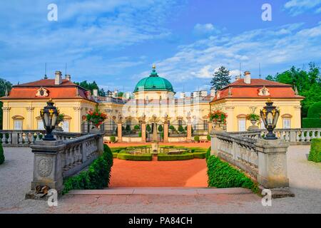 Château Buchlovice est conçu dans le style baroque italien. Région du sud de la Moravie, en République tchèque. Banque D'Images