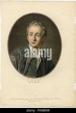 Portrait de Denis Diderot (1713-1784). Musée : Musée d'art et d'histoire, Genève. Banque D'Images