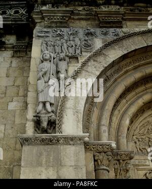 DT DE LA PORTADA DEL CORDERO. Emplacement : COLEGIATA DE SAN ISIDORO, Leon, ESPAGNE. Banque D'Images