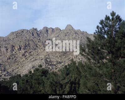 VISTA DE LA PEDRIZA. Emplacement : LA PEDRIZA, Manzanares el Real, MADRID, ESPAGNE. Banque D'Images