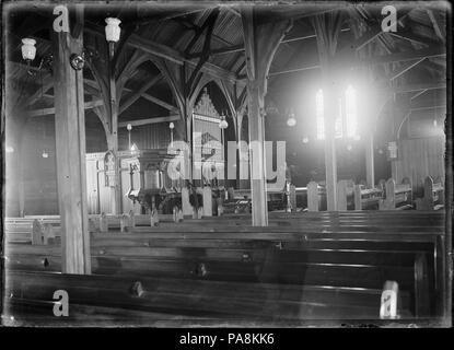 125 de l'intérieur de l'église anglicane St Augustine, Petone, en 1917. 284395 ATLIB Banque D'Images