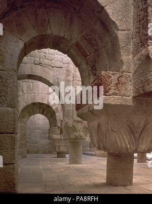 CRIPTA DE LA IGLESIA - SIGLO XI. Emplacement : MONASTERIO DE SAN SALVADOR, LEYRE, ESPAGNE. Banque D'Images