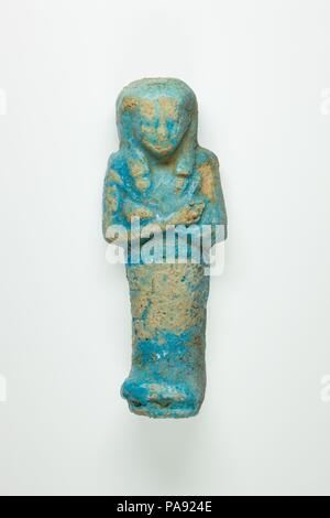 Henettawy Shabti de travailleur (C), fille d'Isetemkheb. Dimensions : h. 12 × w. 4,5 × d. 3.5 cm (4 3/4 x 1 3/4 x 1 3/8 in.). Dynastie DYNASTIE : 21. Date : ca. 990-970 av. J.-C.. Musée : Metropolitan Museum of Art, New York, USA. Banque D'Images