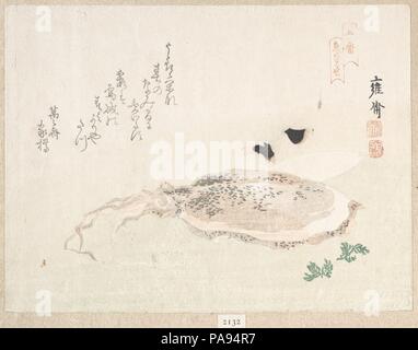 Seiches. Artiste : Kikuchi Yosai (japonais, 1781-1878). Culture : le Japon. Dimensions : 5 9/16 x 7 7/16 in. (14,1 x 18,9 cm). Date : début du 19ème siècle. Musée : Metropolitan Museum of Art, New York, USA. Banque D'Images