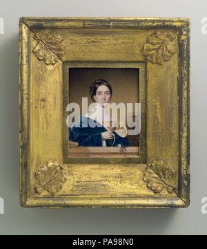 Mme John Wood (Mary Louise Dodge Dodge). Artiste : John Wood Dodge (1807-1893). Dimensions : 4 3/4 x 3 5/8 in. (12,1 x 9,2 cm). Date : 1836. Le sujet était la femme de l'artiste et son cousin. Musée : Metropolitan Museum of Art, New York, USA. Banque D'Images