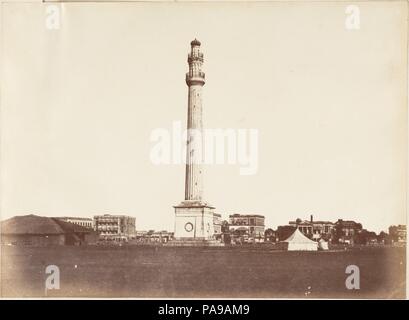 [Ochterlony Monument, Calcutta]. Artiste : le capitaine R. B. Hill. Dimensions : Image : 17,7 x 24 cm (6 15/16 x 9 7/16 in.) Mont : 28 x 21.1 cm (11 x 8 5/16 in.). Date : 1850. Musée : Metropolitan Museum of Art, New York, USA. Banque D'Images