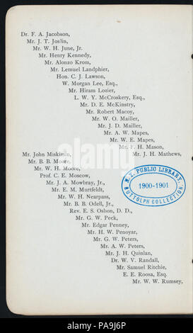 340 COMMÉMORATION DU 25ÈME ANNIVERSAIRE DE SON OUVERTURE EN FREEMASONARY (organisé par) M. Charles H. HALSTEAD (at) "Newburgh, New York" (NYPL)-270177-4000002125 Hades Banque D'Images