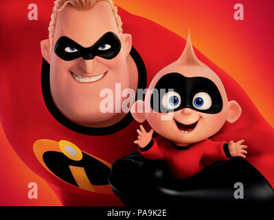 DATE DE SORTIE : Juin 15, 2018 Title : indestructibles 2 Studio : Pixar Réalisateur : Brad Bird PLOT : Bob Parr (M. Incroyable) est laissé aux soins pour Instrumentenkabel Klinke-winkelklinke alors que Helen (Elastigirl) n'est pas sauver le monde. Avec : Affiches (crédit Image : © Pixar/photos) Banque D'Images