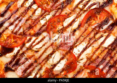 Close-up de poulet barbecue, Pizza Pizza barbecue texture Banque D'Images