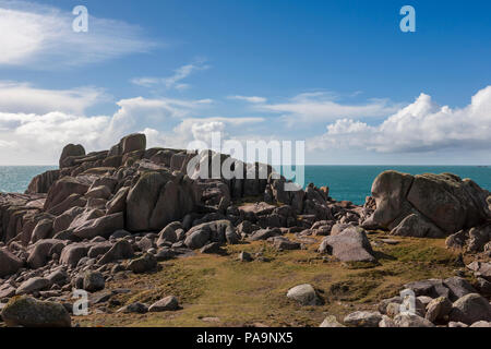 Tête extra-atmosphérique, Peninnis Head, Saint Mary's, Îles Scilly, Cornwall, England, UK Banque D'Images