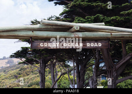 Great Ocean Road, de l'est vue, Australie Banque D'Images