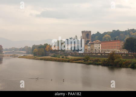 Porta San Niccolo, Saint Nicolas Porte, Florence, Arno, Italie Banque D'Images