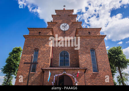 Eglise de Saint Joseph dans Zalipie village de Lesser Poland Voivodeship de Pologne, célèbre pour sa tradition locale de peintures folkloriques Banque D'Images