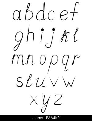 Alphabet majuscules manuscrites Illustration de Vecteur
