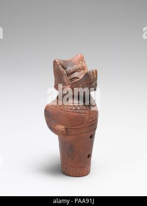 La flûte. La Culture : Les gens Tairona ; Gayraca style. Dimensions : L. 8.7 cm (3-7/16 po) ; Diam. app. 4.2 cm (1-11/16 in.). Date : 1300-1500. Musée : Metropolitan Museum of Art, New York, USA. Banque D'Images