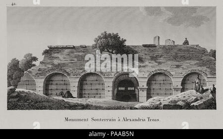 177 Monument souterrain à Alexandria Troas - Choiseul-gouffier Gabriel Florent Auguste De - 1822 Banque D'Images