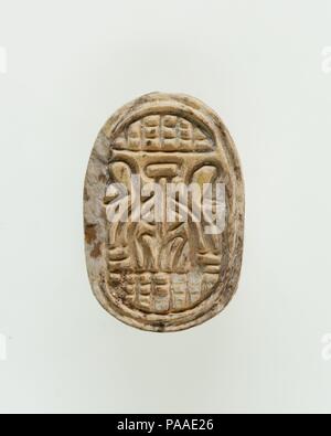 Scarab. Dimensions : 2.1 cm L. (13/16). Dynastie DYNASTIE : 12-18. Date : ca. 1981-1550 av. J.-C.. Musée : Metropolitan Museum of Art, New York, USA. Banque D'Images