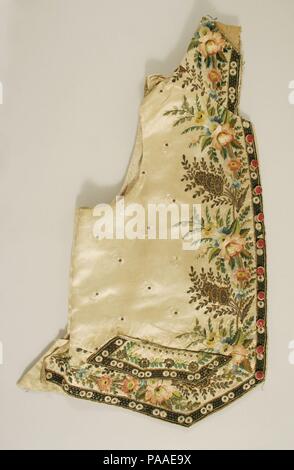 Gilet. Culture : probablement le français. Date : dernier quart du 18e siècle. Musée : Metropolitan Museum of Art, New York, USA. Banque D'Images