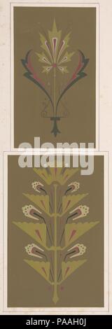 Dessin de conception. Artiste : Christopher Dresser (britannique, Glasgow, Écosse 1834-1904 Mulhouse). Fiche technique : Dimensions : 15 x 11 15/16 in. (40,5 x 27,9 cm). Date : ca. 1883, sur la base de conception antérieure. Musée : Metropolitan Museum of Art, New York, USA. Banque D'Images