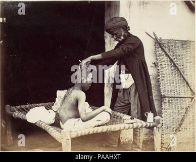 [Indian Coiffure]. Artiste : Willoughby Wallace Hooper (britannique, 1837-1912). Dimensions : 14,9 x 19,4 cm. (5 7/8 x 7 5/8 in.). Date : 1860. Musée : Metropolitan Museum of Art, New York, USA. Banque D'Images