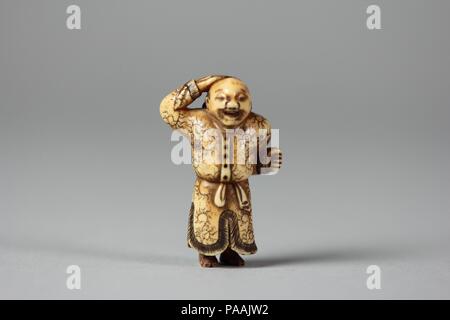 Netsuke de Man. Culture : le Japon. Dimensions : H. 1 7/8 in. (4,8 cm). Date : du 19e siècle. Musée : Metropolitan Museum of Art, New York, USA. Banque D'Images