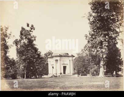 Entrée de jardins botaniques, de Calcutta. Artiste : le capitaine R. B. Hill. Dimensions : Image : 17,6 x 23,8 cm (6 15/16 x 9 3/8 in.) Montage : 21 x 28,1 cm (8 1/4 x 11 1/16 in.). Date : 1850. Musée : Metropolitan Museum of Art, New York, USA. Banque D'Images