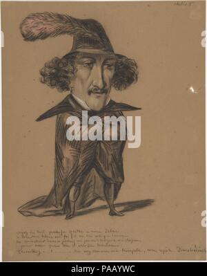 Caricature (Jean Baptiste Chollet ?). Artiste : Anonymous, le français, 19e siècle. Fiche technique : Dimensions : 10 3/8 x 8 9/16 in. (26,8 x 21,2 cm). Date : du 19e siècle. Musée : Metropolitan Museum of Art, New York, USA. Banque D'Images