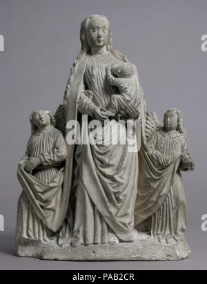 Vierge à l'enfant. Culture : le français. Dimensions : 15 x 11 x 3/4 13/16 15/16 4. (40,1 x 29,9 x 12,5 cm). Date : le 15e siècle. Musée : Metropolitan Museum of Art, New York, USA. Banque D'Images