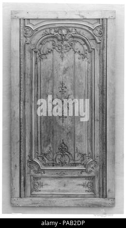 Panneau de porte. Culture : le français. Dimensions : 82 × 44 3/4 1/2 in. (210,2 × 113 cm). Date : le 18e siècle. Musée : Metropolitan Museum of Art, New York, USA. Banque D'Images