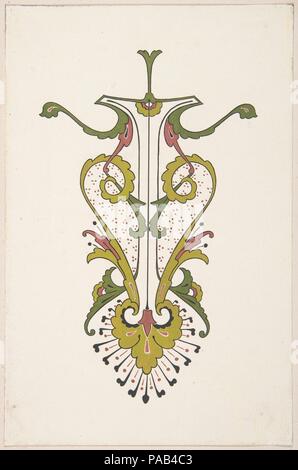 Dessin de conception. Artiste : Christopher Dresser (britannique, Glasgow, Écosse 1834-1904 Mulhouse). Fiche technique : Dimensions : 15 x 11 15/16 in. (40,5 x 27,9 cm). Date : ca. 1883, sur la base de conception antérieure. Musée : Metropolitan Museum of Art, New York, USA. Banque D'Images