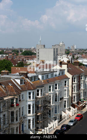 Southsea, Portsmouth, dans le sud de l'Angleterre. Homes ayant été rénové et le logement est en train d'être développé en Southsea. Banque D'Images