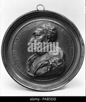 Médaillon du Marquis de Lafayette. Dimensions : diam. 5 1/4 in. (13,3 cm). Date : 1834-83. Musée : Metropolitan Museum of Art, New York, USA. Banque D'Images