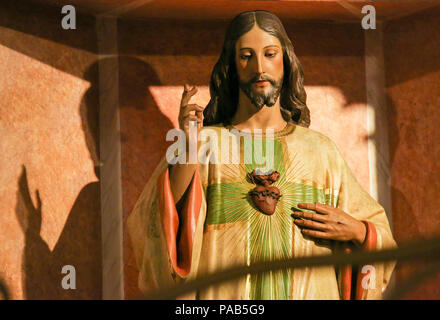 Statue de Jésus et le Sacré-Cœur de la basilique de Valence, Espagne Banque D'Images