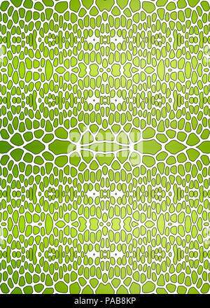 Une illustration d'une belle texture serpent vert Banque D'Images