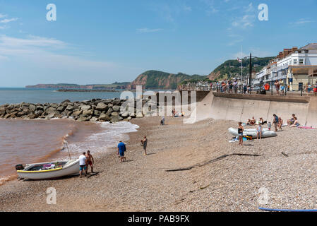 Une station balnéaire Sidmouth dans l'est du Devon, Angleterre, Royaume-Uni. Banque D'Images