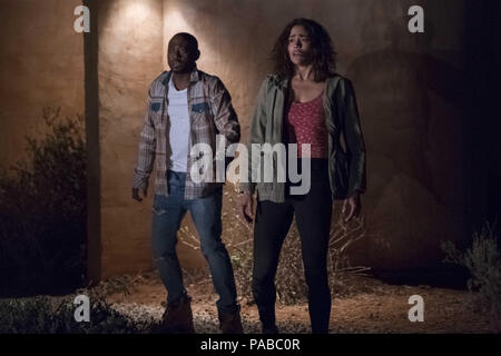 DATE DE SORTIE : Titre : Avril 20, 2018 Studio : Global Road Entertainment Réalisateur : Deon Taylor RÉSUMÉ : un couple pour un week-end romantique dans les montagnes sont abordées par un gang de motards. Seul dans les montagnes, Brea et John doit se défendre contre la bande, qui ne reculera devant rien pour protéger leurs secrets. Avec : PAULA PATTON comme Brea, OMAR EPPS comme John. (Crédit Image : © Global Road Entertainment/photos) Banque D'Images