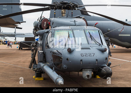 US Air Force HH-60G Pave Hawk photographié à la 2018 Royal International Air Tattoo à Fairford de la RAF dans le Gloucestershire. Banque D'Images