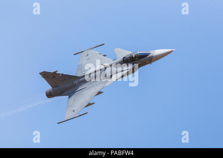 L'Armée de l'air tchèque JAS-39 Gripen photographié à la 2018 Royal International Air Tattoo à Fairford de la RAF dans le Gloucestershire. Banque D'Images