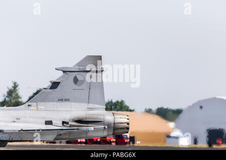 L'Armée de l'air tchèque JAS-39 Gripen photographié à la 2018 Royal International Air Tattoo à Fairford de la RAF dans le Gloucestershire. Banque D'Images