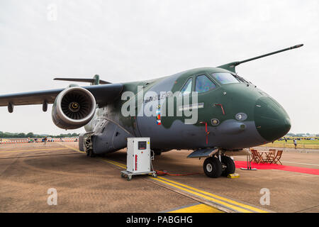 Embraer KC-390 Photo de la 2018 Royal International Air Tattoo à Fairford de la RAF dans le Gloucestershire. Banque D'Images