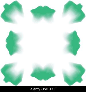 Aquarelle vert miroir frame pattern, vector illustration Illustration de Vecteur