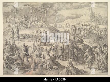 Calvaire (Golgotha). Artiste : Lucas van Leyden (Leiden, Russisch ca. Leyde 1494-1533). Date : 1517. Musée : Metropolitan Museum of Art, New York, USA. Banque D'Images